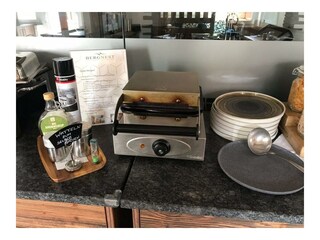 Buffet bei der Theke Waffeleisen