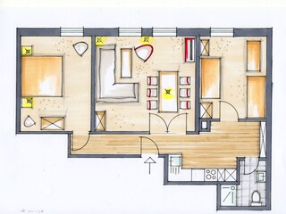 Holiday apartment Fresenholt, floor plan