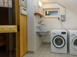 Sauna und Waschgeräte gemeinschaftlich