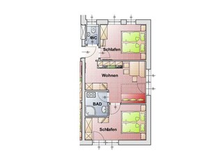 Appartement A2, Skizze