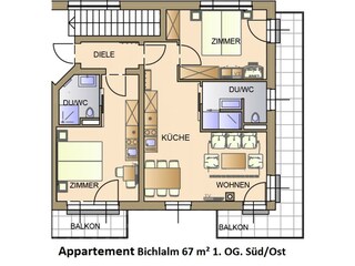 Appartement Bichlam 67m2