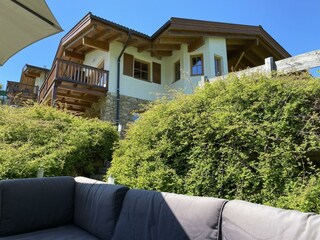 Chalet gesehen vom Terrasse