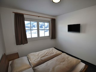 Schlafzimmer mit Bergblick