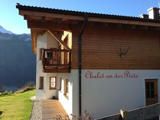 Chalet an der Piste in autumn lower terrace and ba