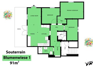 Raumplan Blumenwiese 1