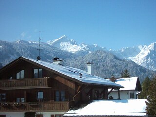 Blick zur Alpspitze im Winter