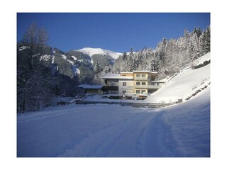 Winter im Hintergrund Schmittenhöhe