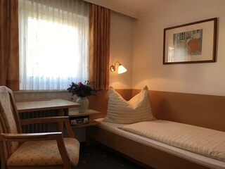 Einbettzimmer Wohnansicht
