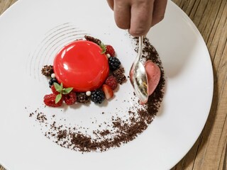 Himbeermousse