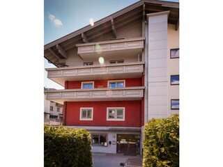 Rückseite Haus Sigl, Balkon Alm 3 im Mitte