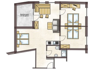 Pfefferbauer Appartement Zimmerskizze