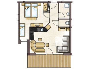 Zimmerplan Standard Appartement