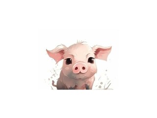 minimalistische-suesse-schwein-digitalzeichnung-au