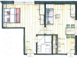 Skizze Alpin Style Appartement