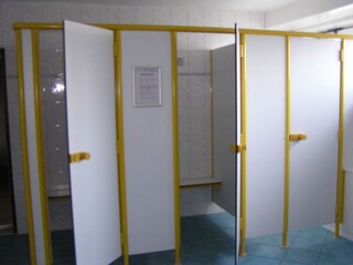 Changing rooms in the swimming pool area