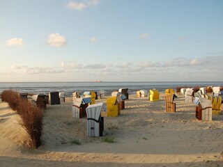 The Duhner North Sea beach in the early evening