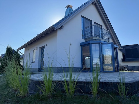 Ferienhaus mit Blick auf den Fleesensee