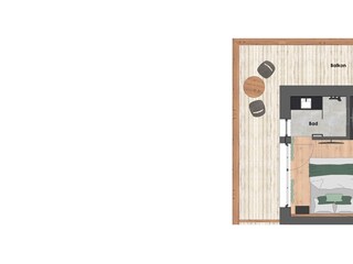 Grundriss vom Zimmer