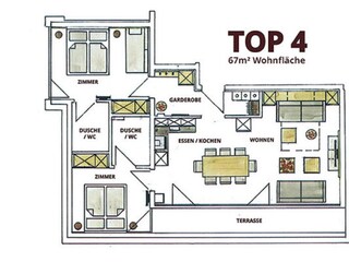 Apartmentskizze - Top 4