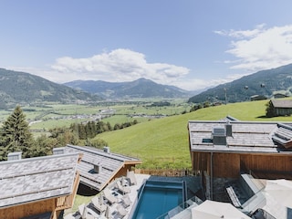 Aussicht zum Tal im Sommer