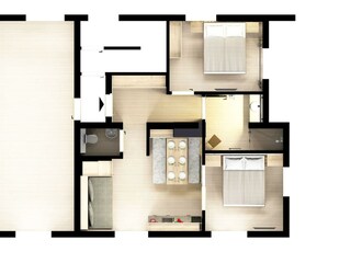 Appartement 2 - Wohnübersicht