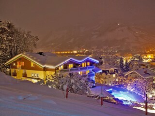 Abends Blick von Piste