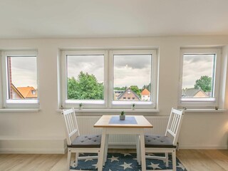 Essbereich im Wohn- und Schlafzimmer