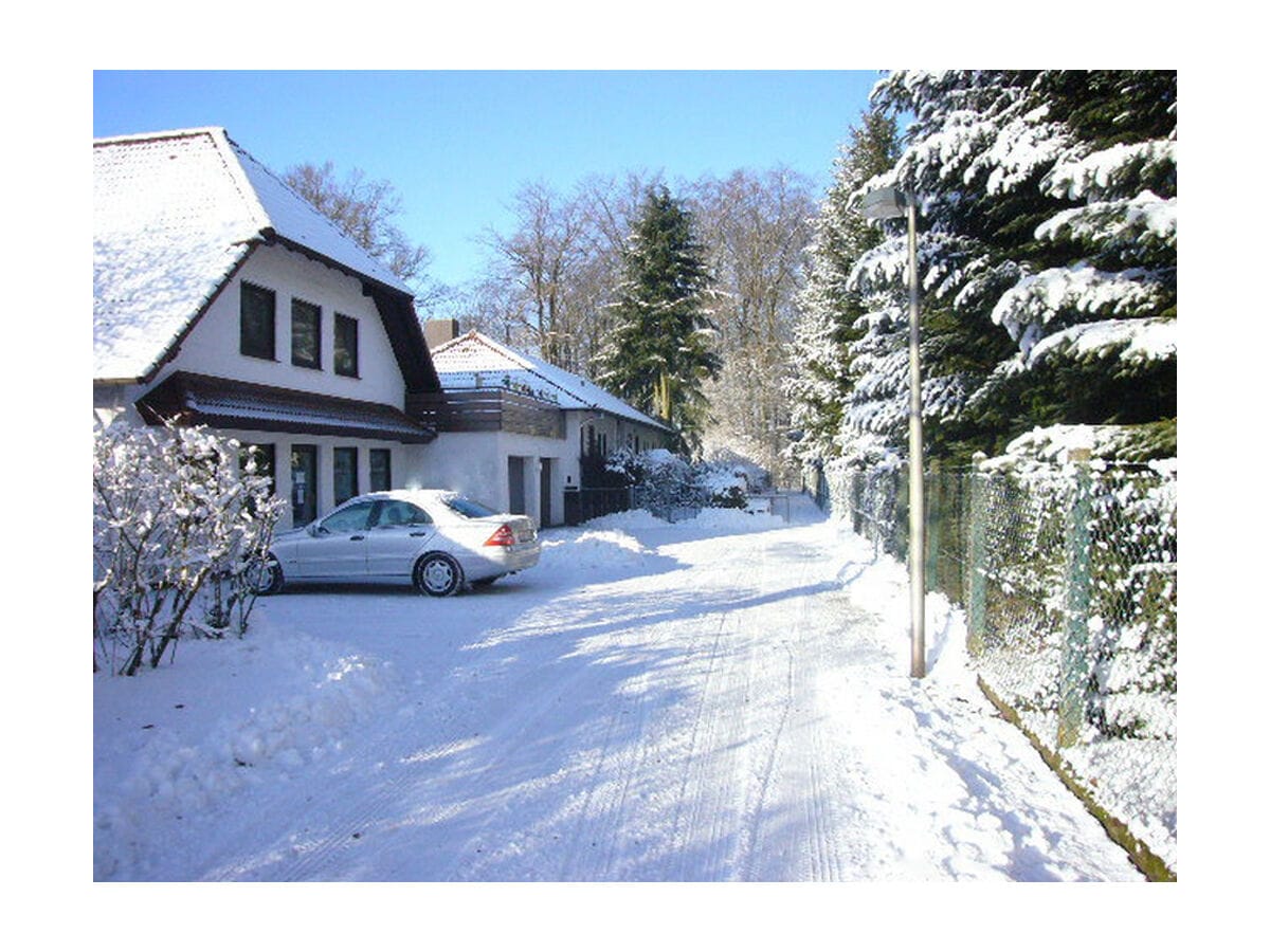 House view in winter