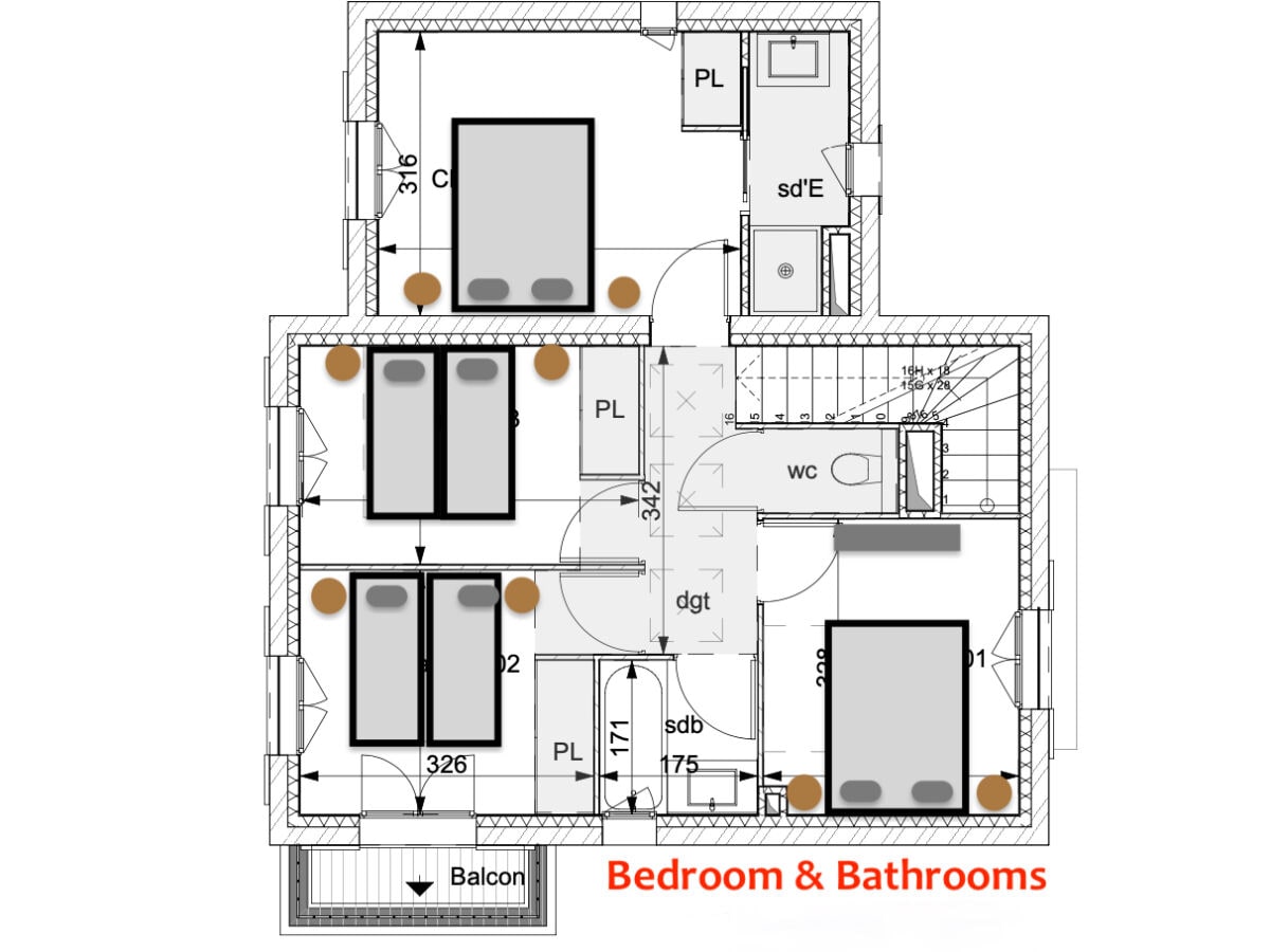 Plan of the first floor