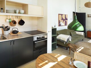 Wohnzimmer und  offene Küche