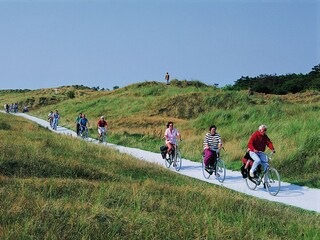 Radfahren durch die Dünen