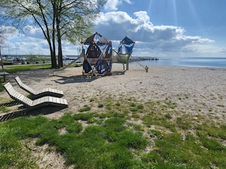 der schöne Badestrand an der Müritz