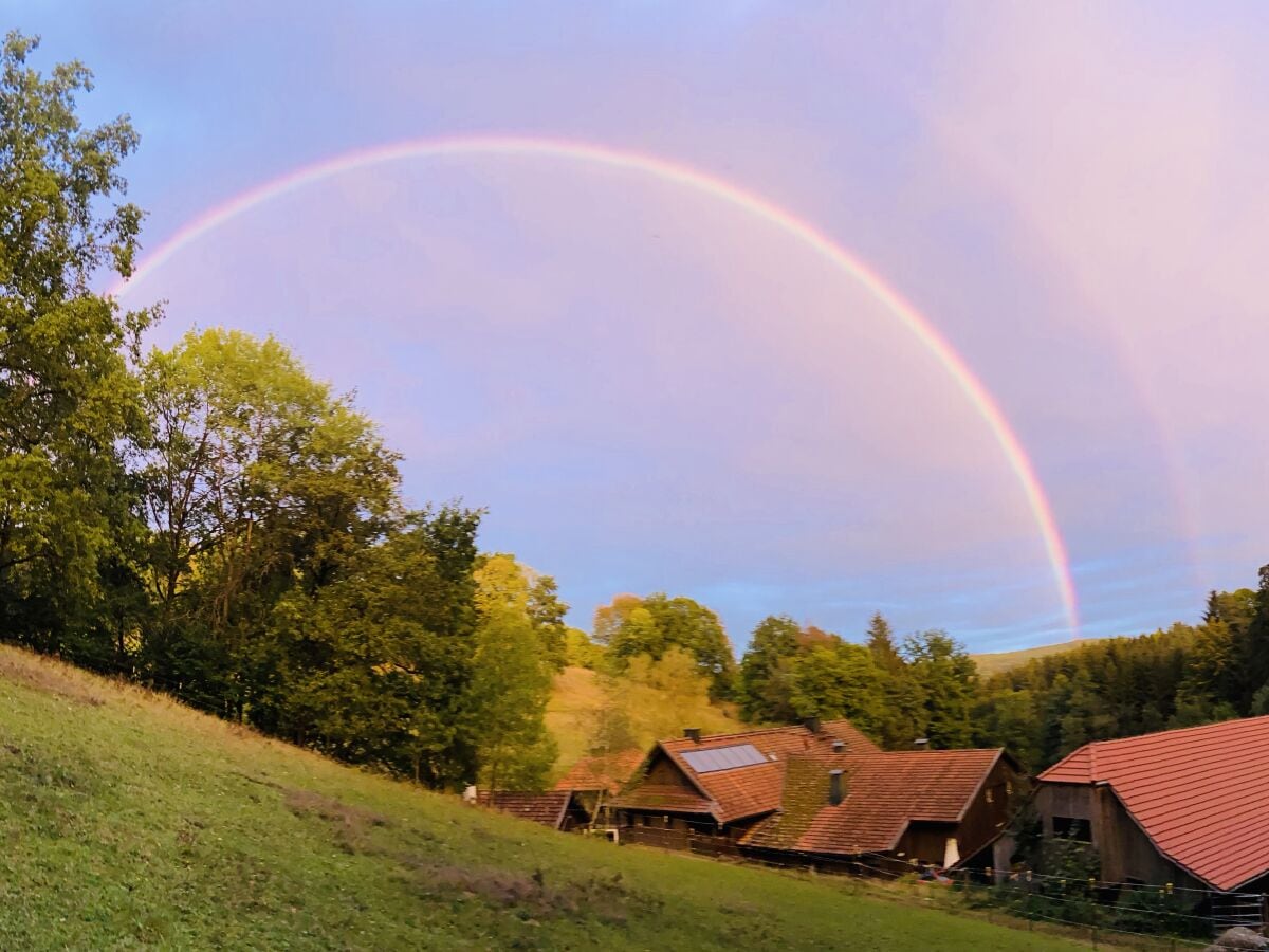 Regenbogen über dem Stuberhof