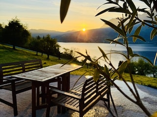 Sitzgelegenheit auf der Terrasse
