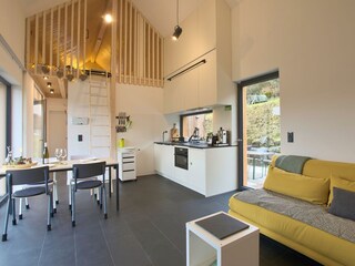 Wohnnzimmer und die Couch von Ligne Roset