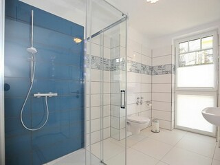 Badezimmer mit Dusche und WC