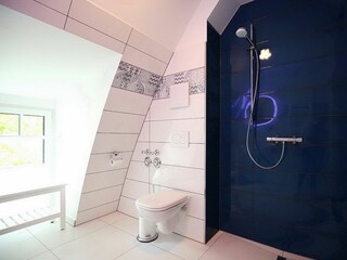 Badezimmer mit Dusche und WC