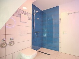 Badezimmer mit Dusche und WC