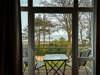 Blick zum Balkon