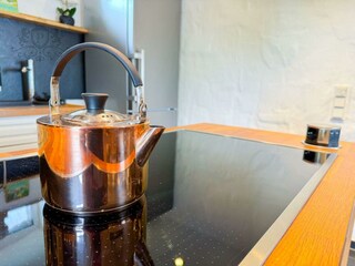 Kupferkessel als Wasserkocher