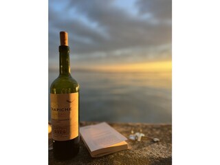 Lesen und Genießen im Abendrot