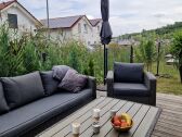 Terrasse mit Blick auf die Marina Mücheln