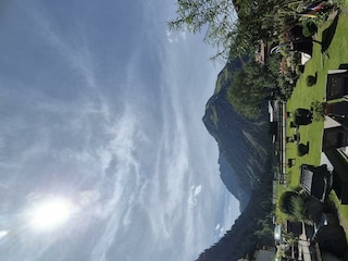 Aussicht zum Bärenkopf von unseren Gartenliegen