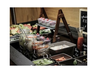 pflanzliches Eck Frühstücksbuffet