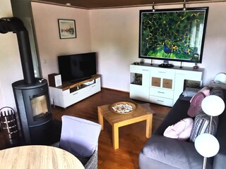 Wohnbereich mit Kaminofen