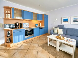 Küchenbereich im Wohnzimmer