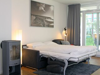 Schlafcouch im Wohnzimmer