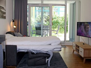 Schlafcouch im Wohnzimmer