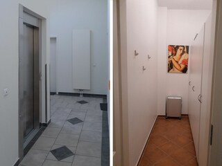 Hausflur mit Aufzug / Ankleide
