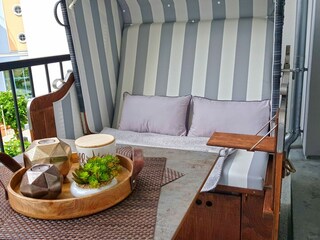 Strandkorb auf der Loggia